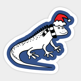 Christmas Iguana Sticker